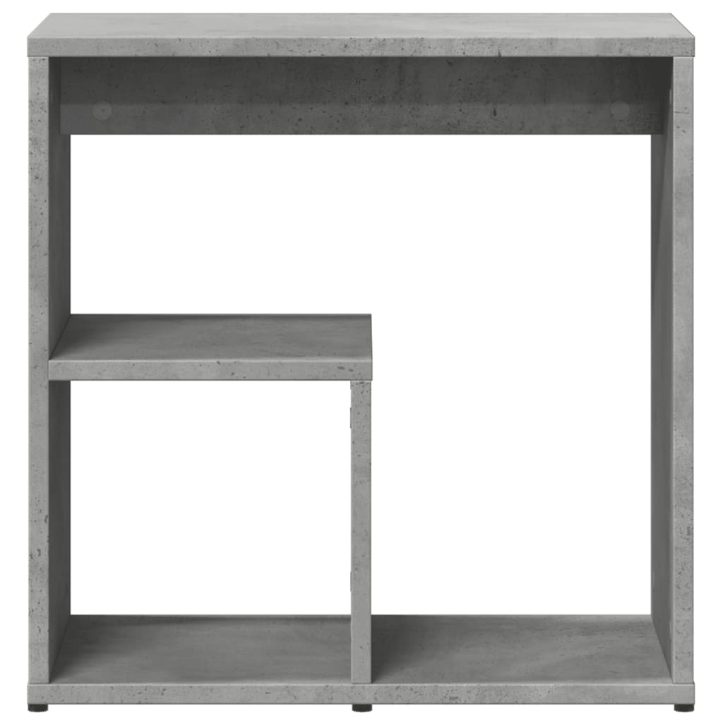 Mesa auxiliar 2 uds madera ingeniería gris hormigón 50x30x50 cm