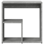 Mesa auxiliar 2 uds madera ingeniería gris hormigón 50x30x50 cm