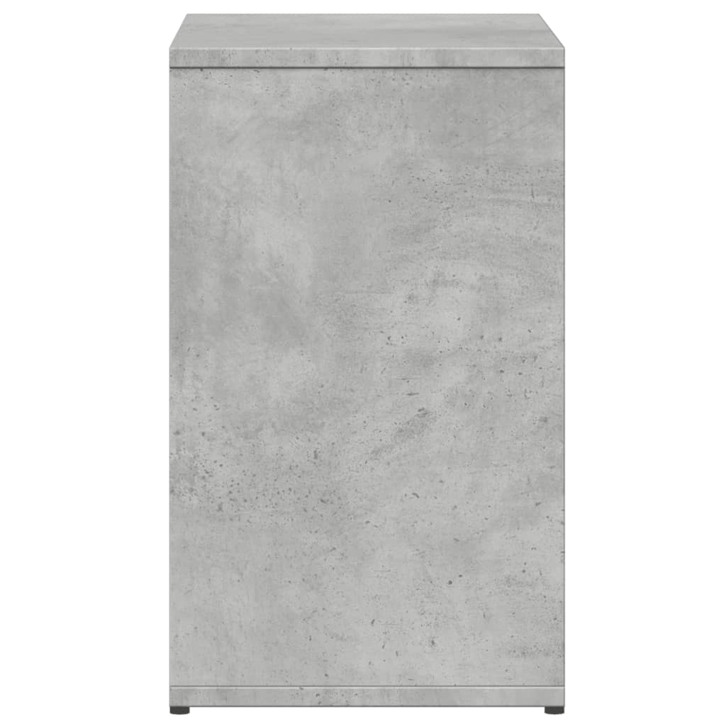 Mesa auxiliar 2 uds madera ingeniería gris hormigón 50x30x50 cm