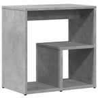 Mesa auxiliar 2 uds madera ingeniería gris hormigón 50x30x50 cm