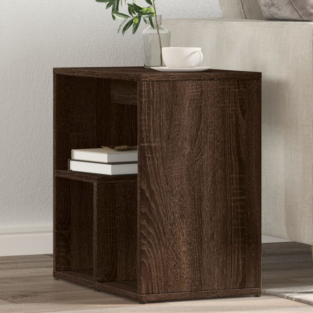 Side table 2 pcs engineered wood concrete grey 50x30x50 cm
