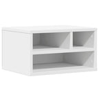 Soporte de impresora madera ingeniería blanco 40x32x22,5 cm