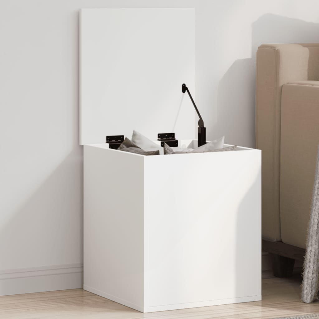 Caja de almacenaje Corona madera maciza de pino 78x78x45 cm