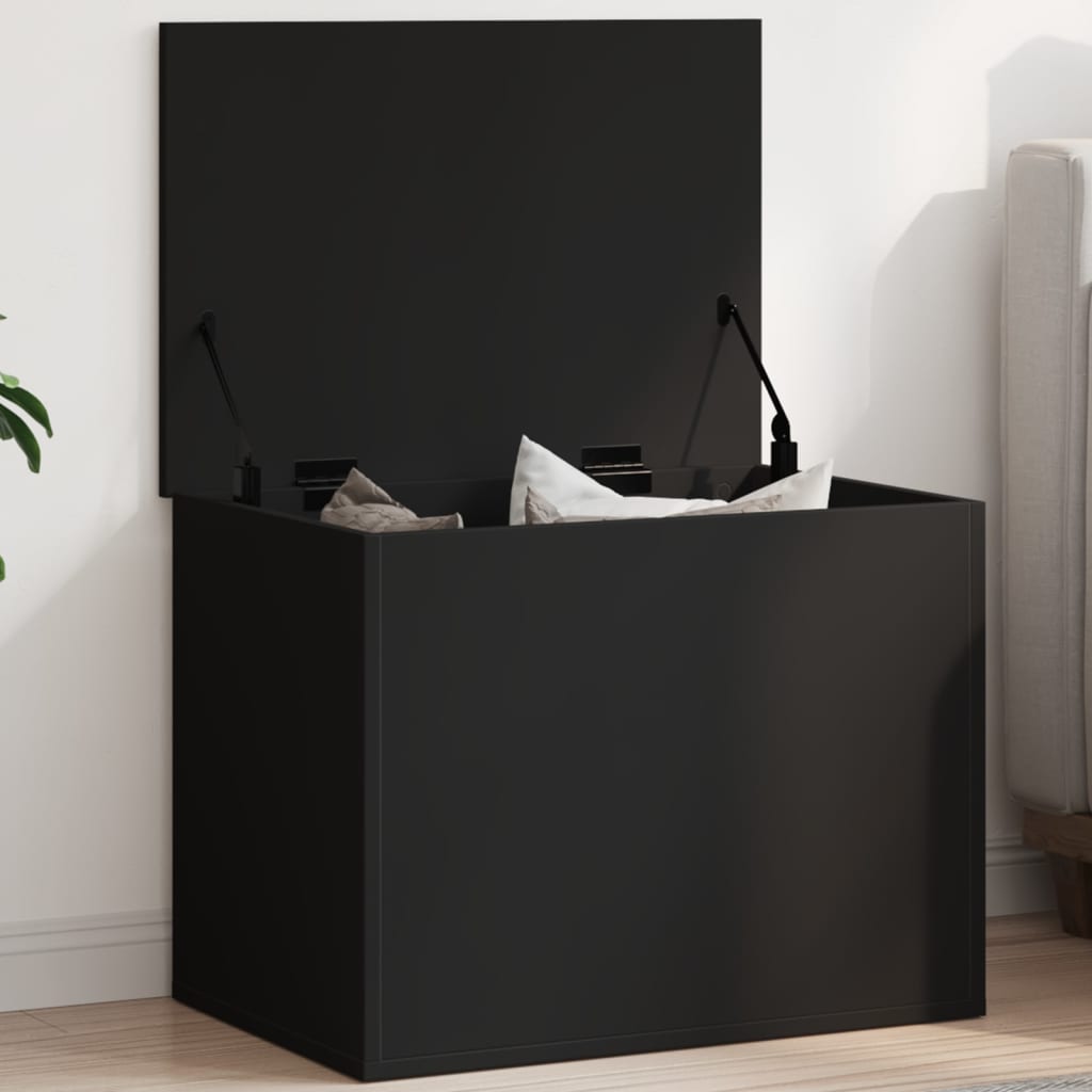 Caja de almacenaje Corona madera maciza de pino 78x78x45 cm