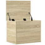 Caja de almacenaje madera ingeniería roble Sonoma 60x42x46 cm