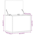 Caja de almacenaje madera ingeniería roble Sonoma 60x42x46 cm