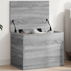 Caja de almacenaje Corona madera maciza de pino 78x78x45 cm