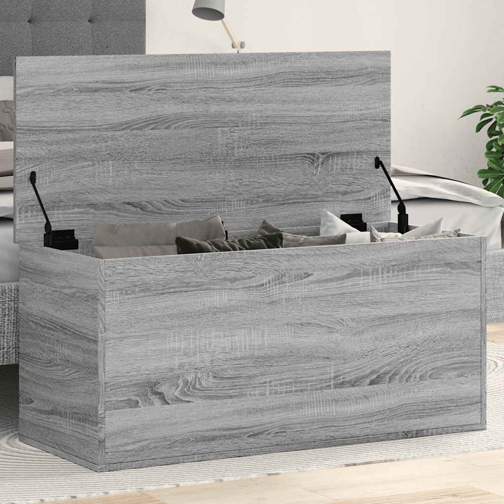 Caja de almacenaje Corona madera maciza de pino 78x78x45 cm