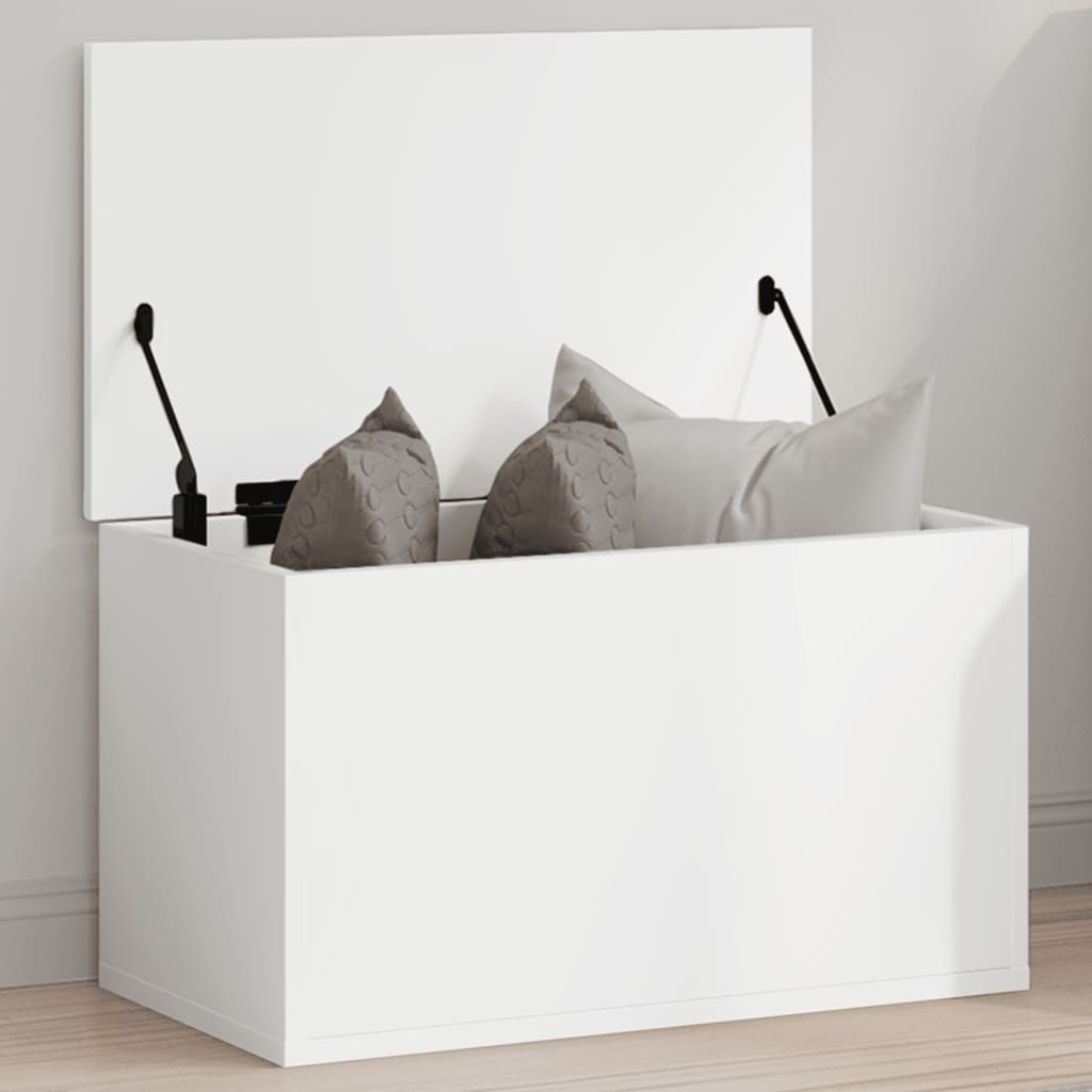 Caja de almacenaje Corona madera maciza de pino 78x78x45 cm