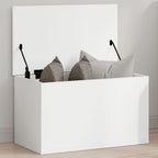 Caja de almacenaje Corona madera maciza de pino 78x78x45 cm