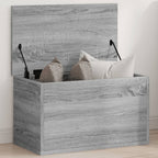 Caja de almacenaje Corona madera maciza de pino 78x78x45 cm