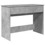 Tocador con espejo color gris hormigón 100x45x76 cm