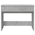 Tocador con espejo color gris hormigón 100x45x76 cm
