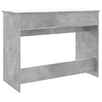 Tocador con espejo color gris hormigón 100x45x76 cm
