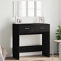 Black dressing table with mirror 80x39x80 cm