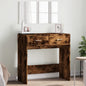 Smoked Oak Dressing Table with Mirror 80x39x80 cm