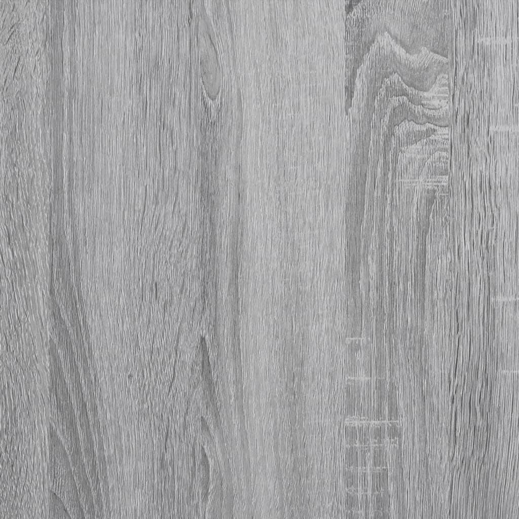 Tocador con espejo color gris Sonoma 80x39x80 cm