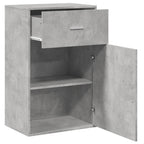 Armario almacenaje madera ingeniería gris hormigón 56,5x39x90cm