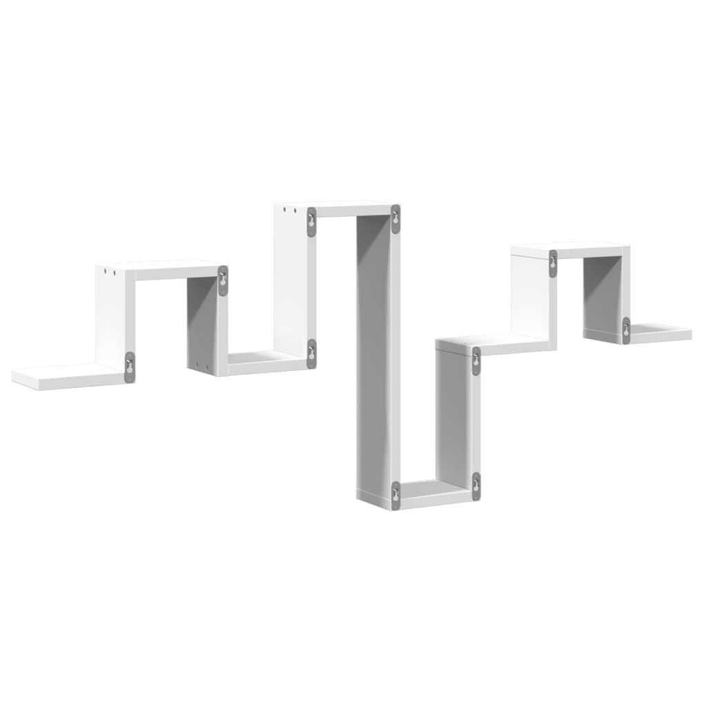 Estantería de pared madera de ingeniería blanco 104,5x10x43 cm