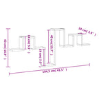 Estantería de pared madera de ingeniería blanco 104,5x10x43 cm