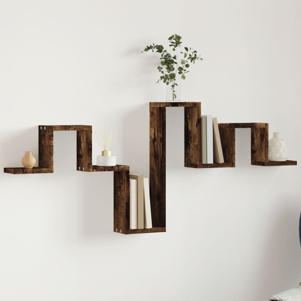 Estantería de pared madera de ingeniería blanco 104,5x10x43 cm