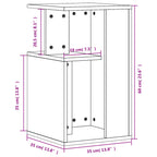 Mesa auxiliar madera de ingeniería negro 35x35x60 cm