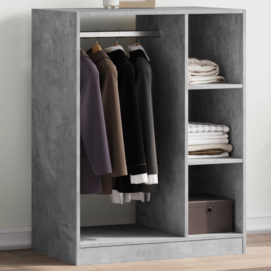 Armario de madera de ingeniería gris hormigón 48x41x102 cm