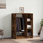 Armario de madera de ingeniería roble ahumado 77x48x102 cm