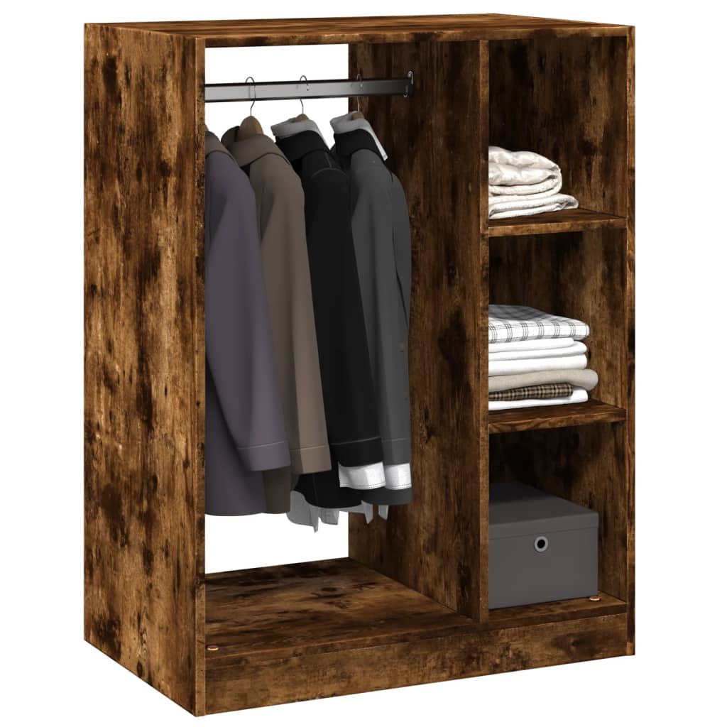 Armario de madera de ingeniería roble ahumado 77x48x102 cm