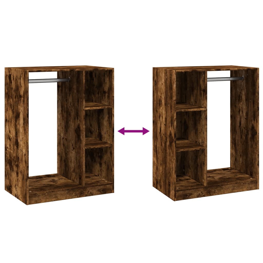 Armario de madera de ingeniería roble ahumado 77x48x102 cm