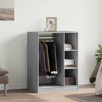 Armario de madera de ingeniería gris Sonoma 77x48x102 cm