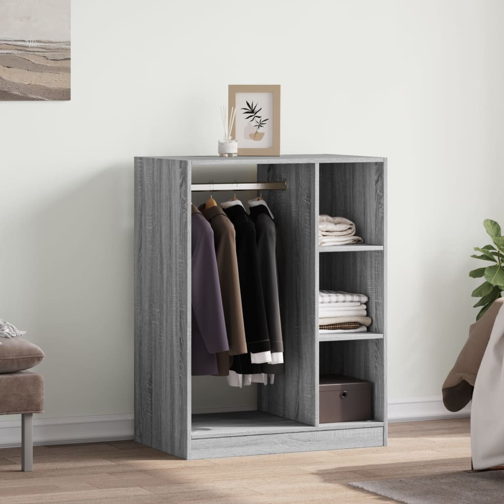 Armario de madera de ingeniería gris Sonoma 77x48x102 cm