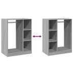 Armario de madera de ingeniería gris Sonoma 77x48x102 cm