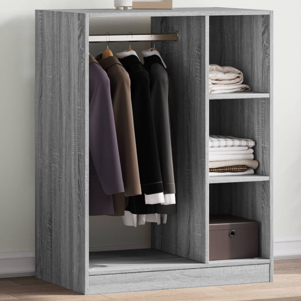 Armario de madera de ingeniería gris Sonoma 77x48x102 cm
