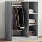 Armario de madera de ingeniería gris Sonoma 77x48x102 cm