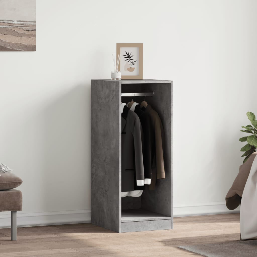 Armario de madera de ingeniería gris hormigón 48x41x102 cm
