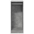 Armario de madera de ingeniería gris hormigón 48x41x102 cm