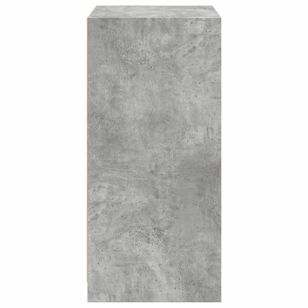 Armario de madera de ingeniería gris hormigón 48x41x102 cm