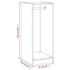 Armario de madera de ingeniería roble ahumado 48x41x102 cm