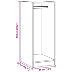 Armario de madera de ingeniería gris Sonoma 48x41x102 cm