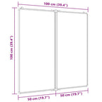 Pizarra magnética plegable aluminio 100x100x1,7 cm
