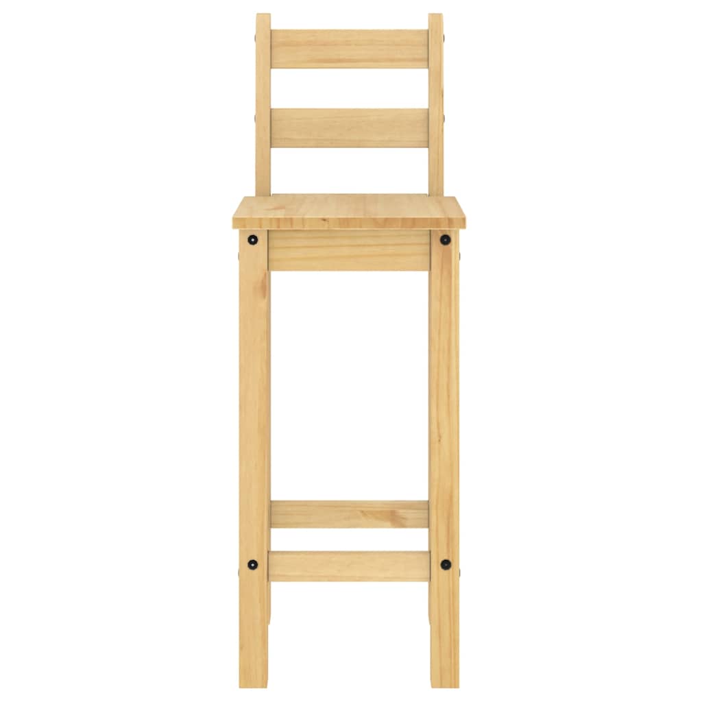 Taburetes altos 2 uds madera maciza de pino