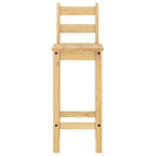Taburetes altos 2 uds madera maciza de pino