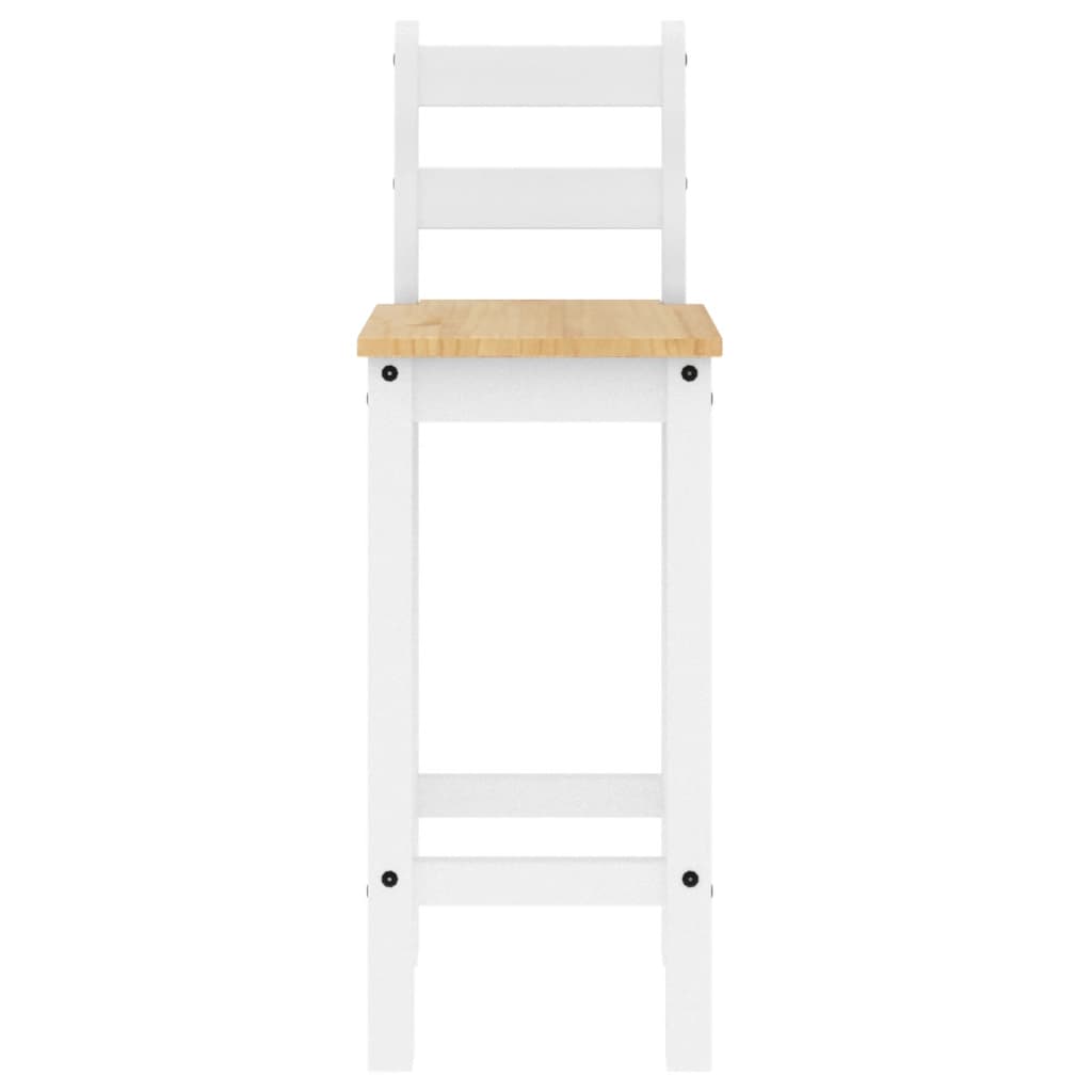 Taburetes altos 2 uds madera maciza de pino blanco