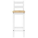 Taburetes altos 2 uds madera maciza de pino blanco