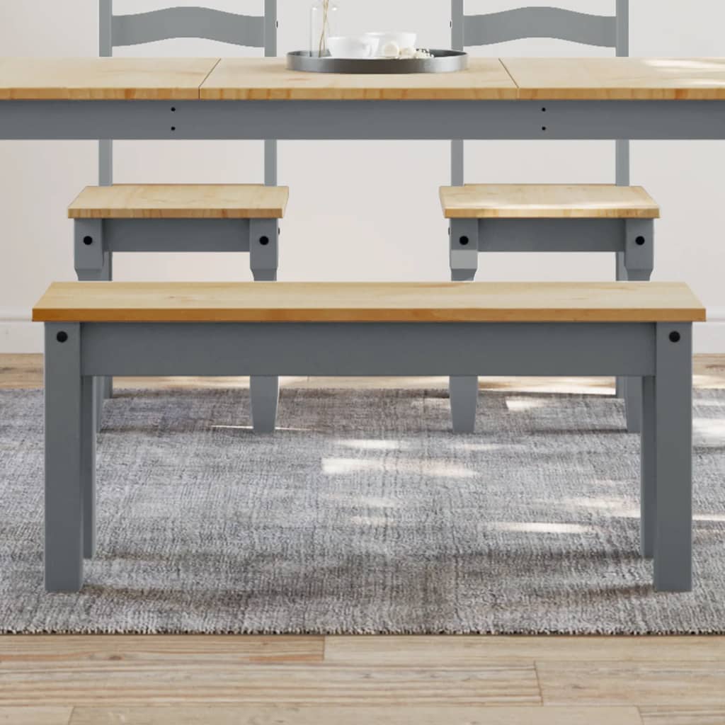 Banco de comedor PANAMA madera maciza de pino 105x30x45 cm