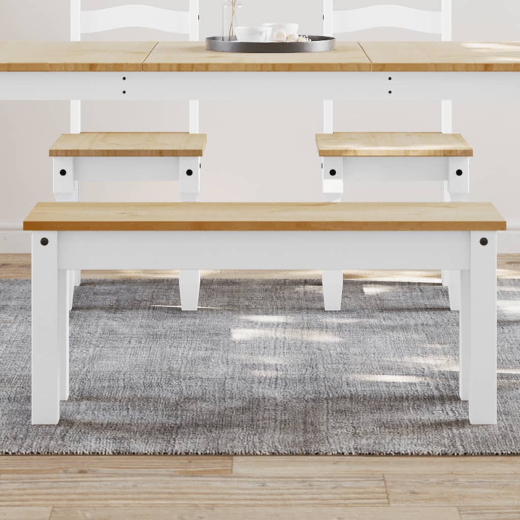 Banco de comedor PANAMA madera maciza de pino 105x30x45 cm