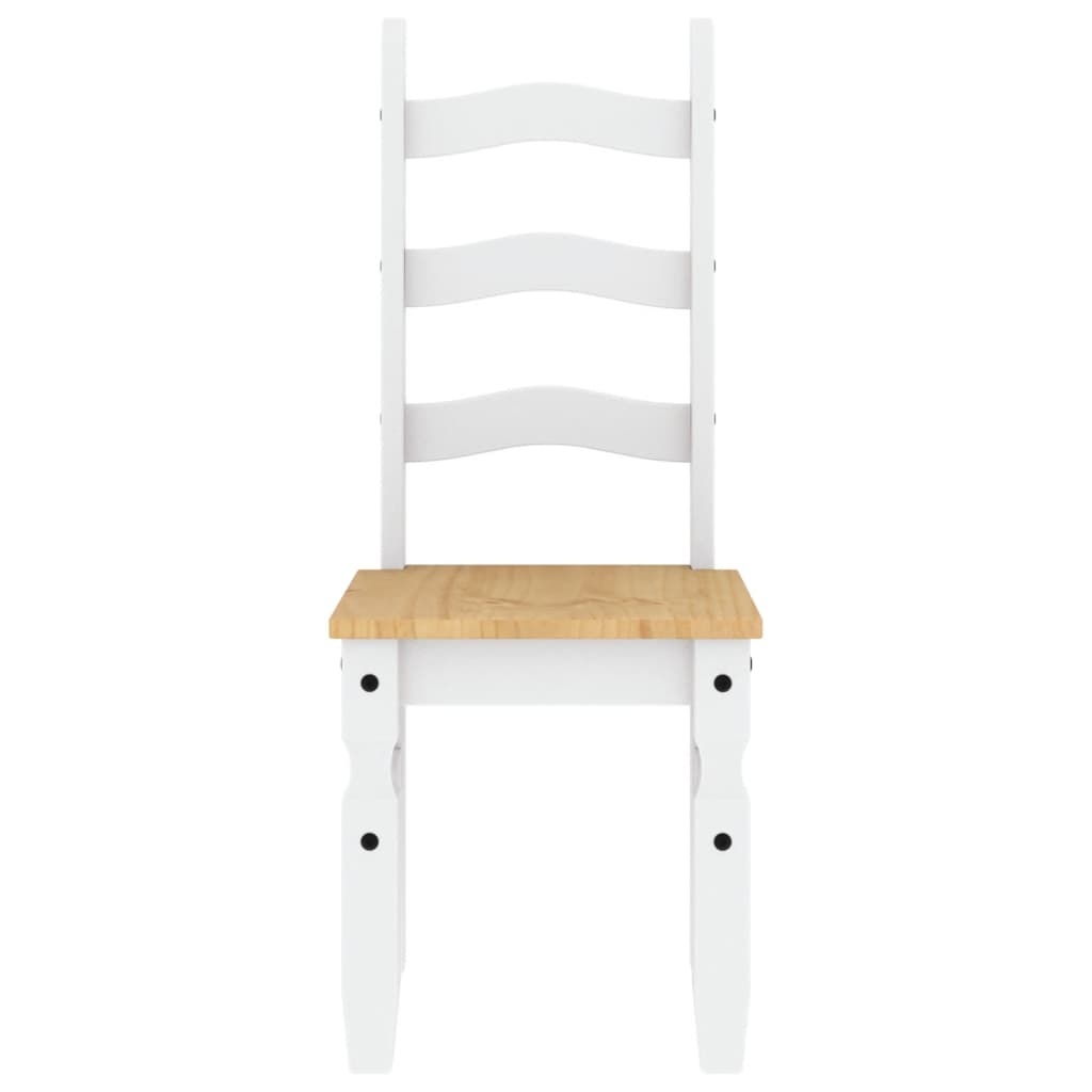 Sillas de comedor Corona 2 uds madera pino blanco 42x47x107 cm