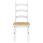 Sillas de comedor Corona 2 uds madera pino blanco 42x47x107 cm