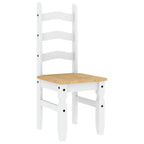 Sillas de comedor Corona 2 uds madera pino blanco 42x47x107 cm